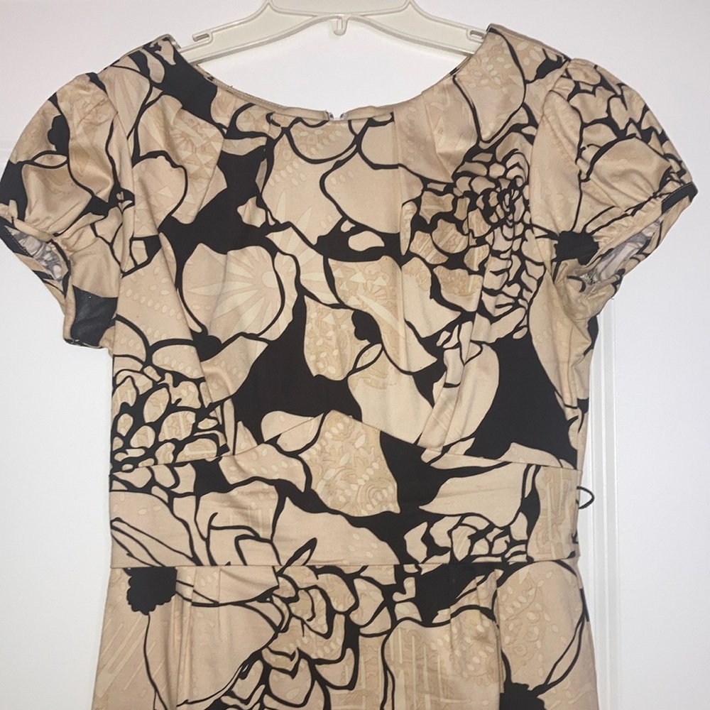 Stop Staring Graphic Tan and Black Cap Sleeve Blouse